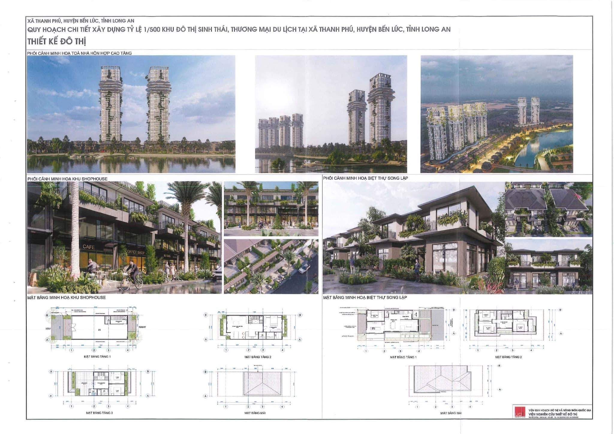 Phối cảnh toà nhà cao tầng dự án Ecopark Long An