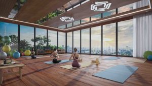 Không gian yên bình và thư giãn của phòng tập Yoga & Thiền tại dự án Eco Retreat