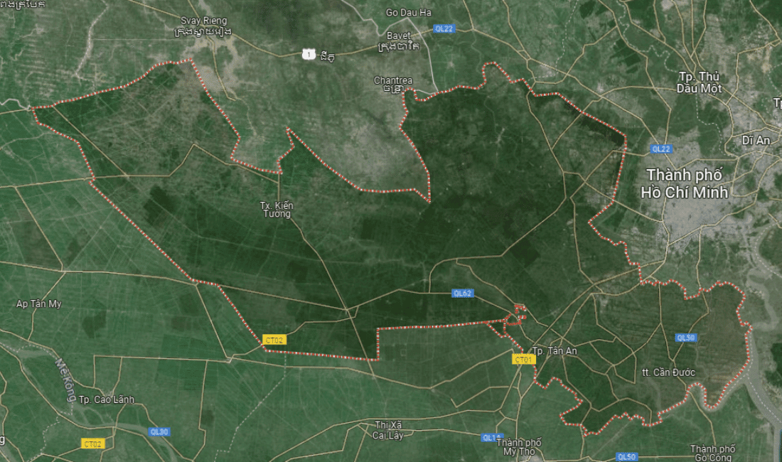 Bản đồ vệ tinh tỉnh Long An