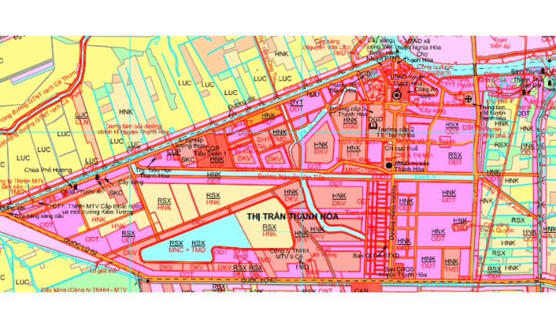 Bản đồ quy hoạch Huyện Thạnh Hóa