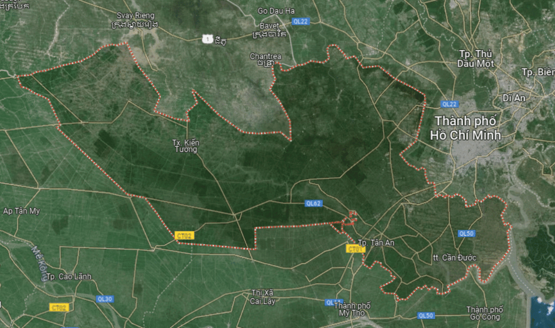 Bản đồ vệ tinh tỉnh Long An