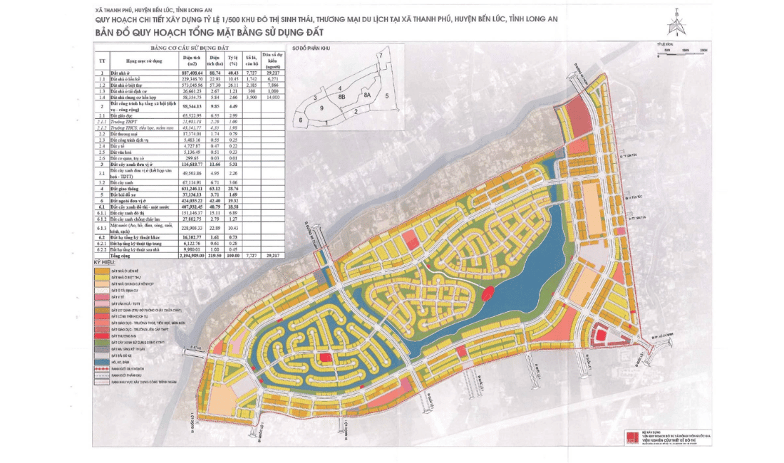 Bản đồ quy hoạch mặt bằng Eco Retreat Long An