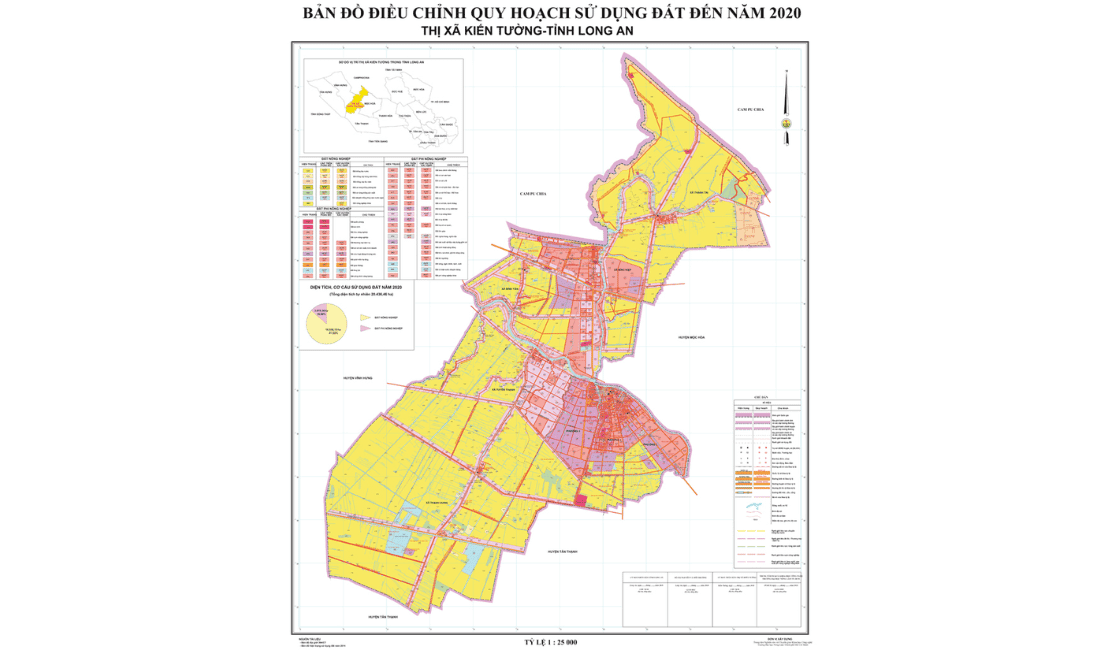 Bản đồ quy hoạch Thị xã Kiến Tường