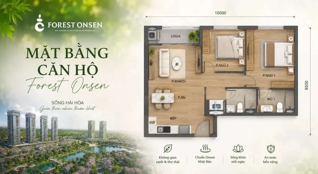 FOREST ONSEN 19 mặt bằng Forest Onsen — Kết Cấu 4 Tòa Tháp